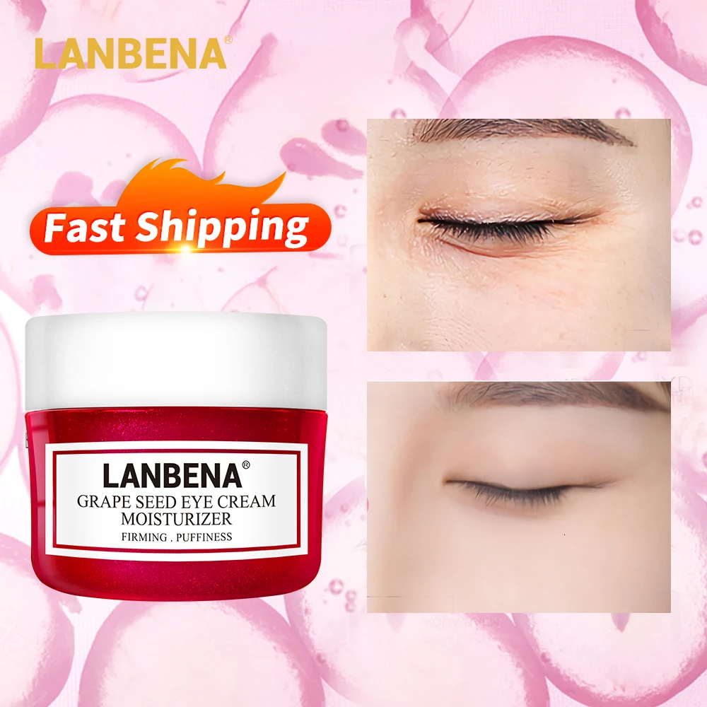 

LANBENA Anti-Aging Eye Cream Grape Seed Reduce Fine Lines Remove Puffiness Dark Circles Moisturizing Lift Firming Eye Care 20g