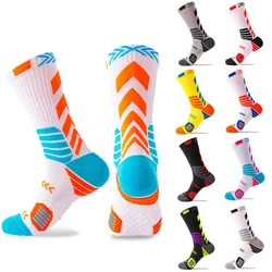 Men Socks Football Socks Sport Socks Mid-Calf Elite Socks Professional Running Soft Breathable Absorbs Sweat