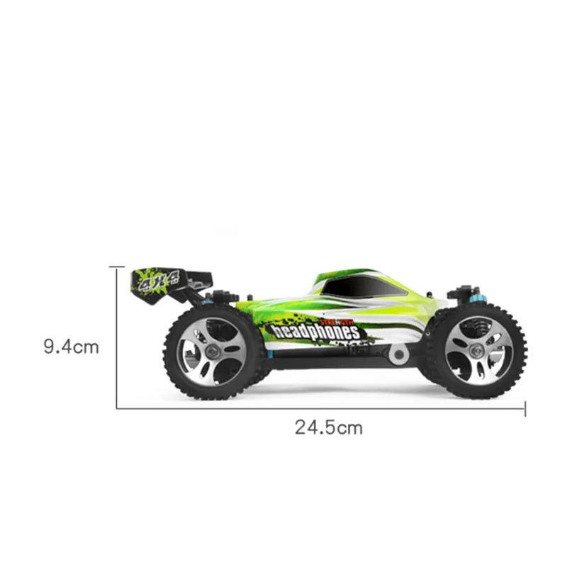 Wltoys A959-B пульт дистанционного управления четырехколесный внедорожник 2,4G пульт дистанционного управления 1/18 полномасштабный 70 км/ч высокоскоростной пульт дистанционного управления