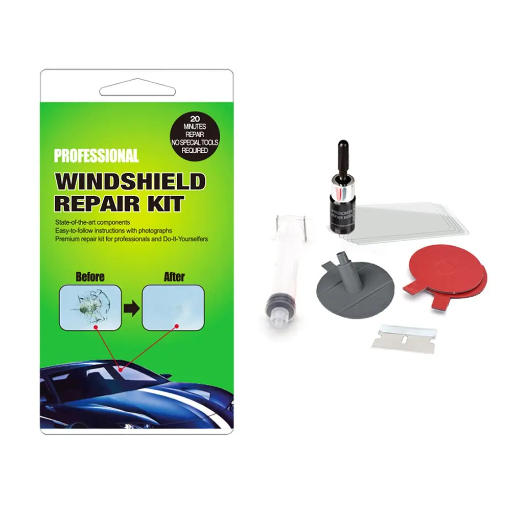 

Windshield Repair Kits Resin Plastic Car Window Glass Scratches Restore Tool Windscreen Polishing Repair Tool Set