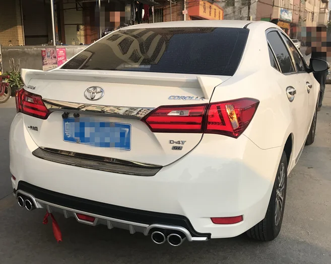 Спойлер для toyota corolla, задний багажник, крыло до, высококачественный АБС-пластик, спойлер, по цвету грунтовки