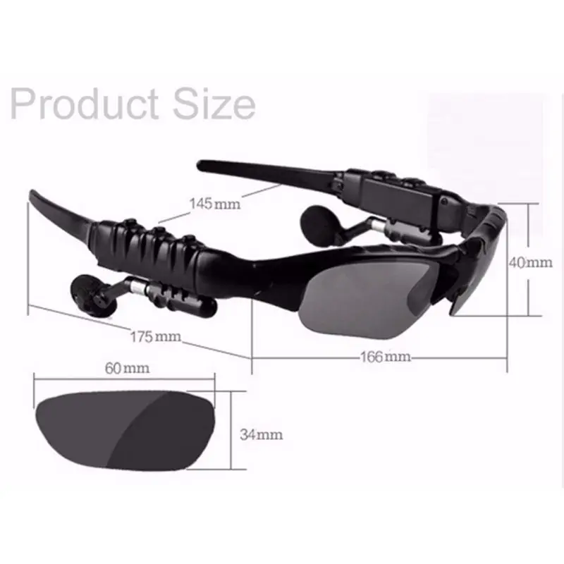 Портативные умные солнцезащитные очки, гарнитура для спорта на открытом воздухе, ручные звонки, музыка, Bluetooth 4,0, наушники, очки с микрофоном