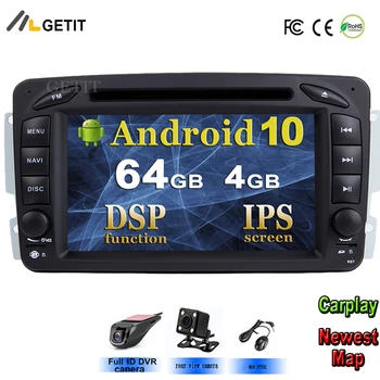 

Android 10 Car Stereo Radio DVD Player for Mercedes/Benz/W209/W203/M/ML/W163/Viano/W639/Vito GPS Navigation BT WIFI Carplay