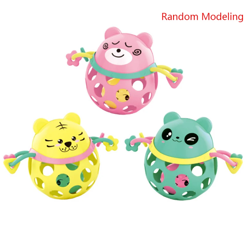 1pc 0-12 Months Baby Rattles toy Intelligence Grasping Gums Plastic Animal Hand Shake Toy Early Educational Gift for Newborns | Игрушки и