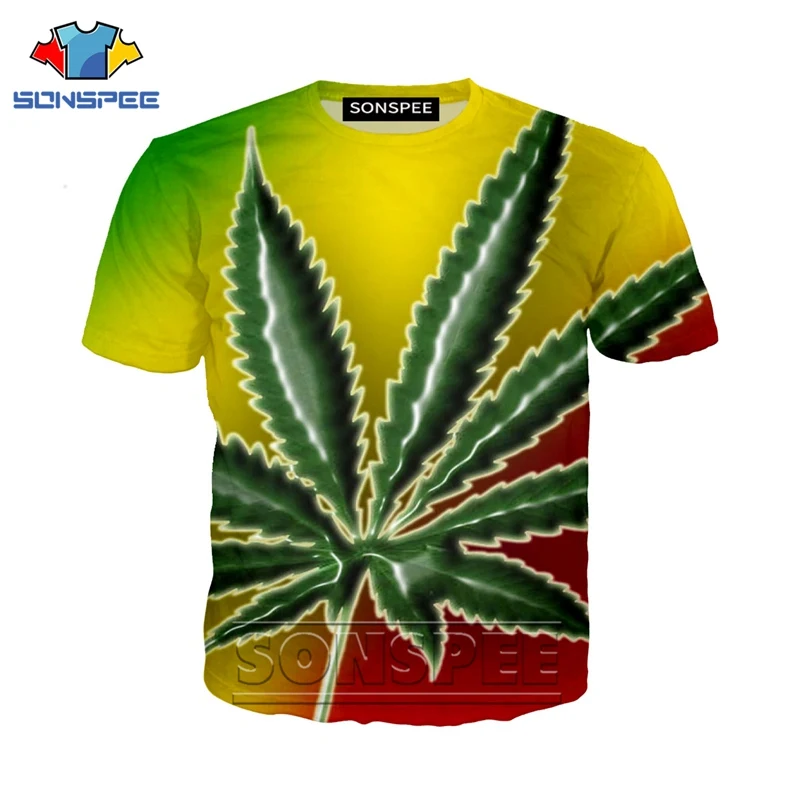 Аниме 3d печать игра футболка кленовый лист уличная травяное растение для мужчин и женщин модная футболка Harajuku Детские рубашки homme футболка A210 - Цвет: 01