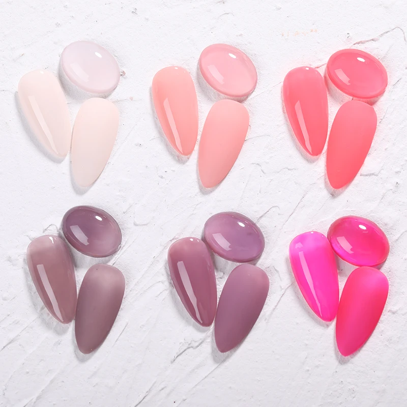 BORN PRETTY Opal Желе Гель лак для ногтей 6 мл полупрозрачный белый розовый Кристальный