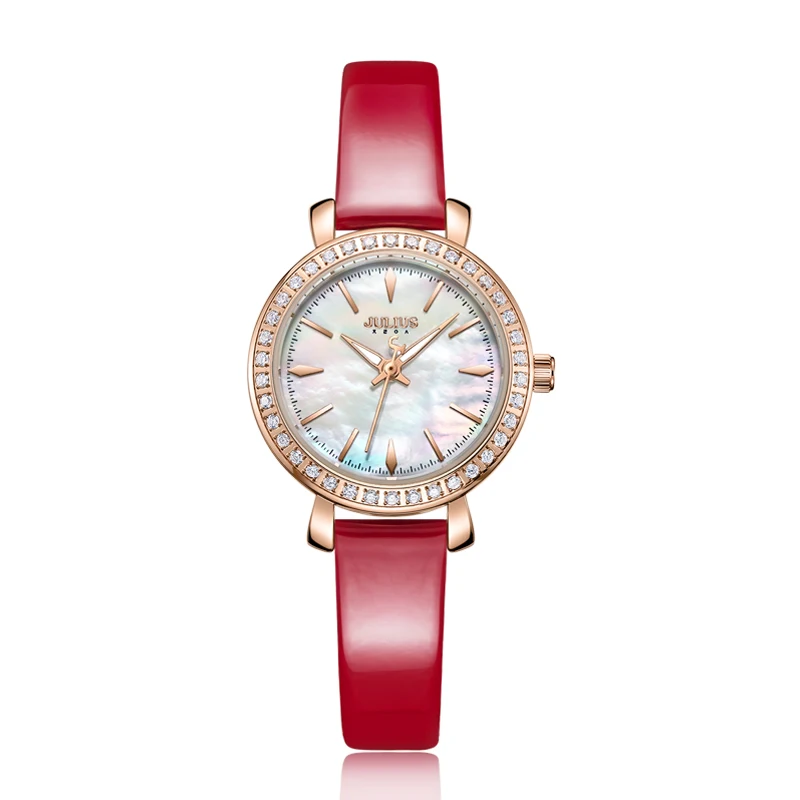 Julius Neue дизайнер Uhr Koreanische Stilvolle Kristall Uhr futr Frauen Blau модеран Kleid Uhr Япония Bewegung Montre Stunde JA-10
