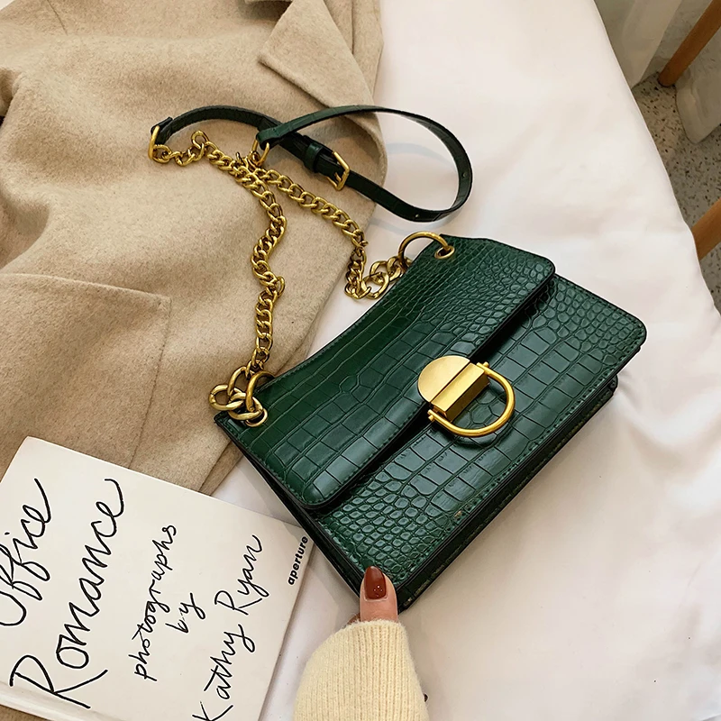 

Stone Pattern PU Leather Crossbody Bags For Women 2019 Luxury Designer Chain Female Shoulder Messenger Bag Quality Lady Handbags