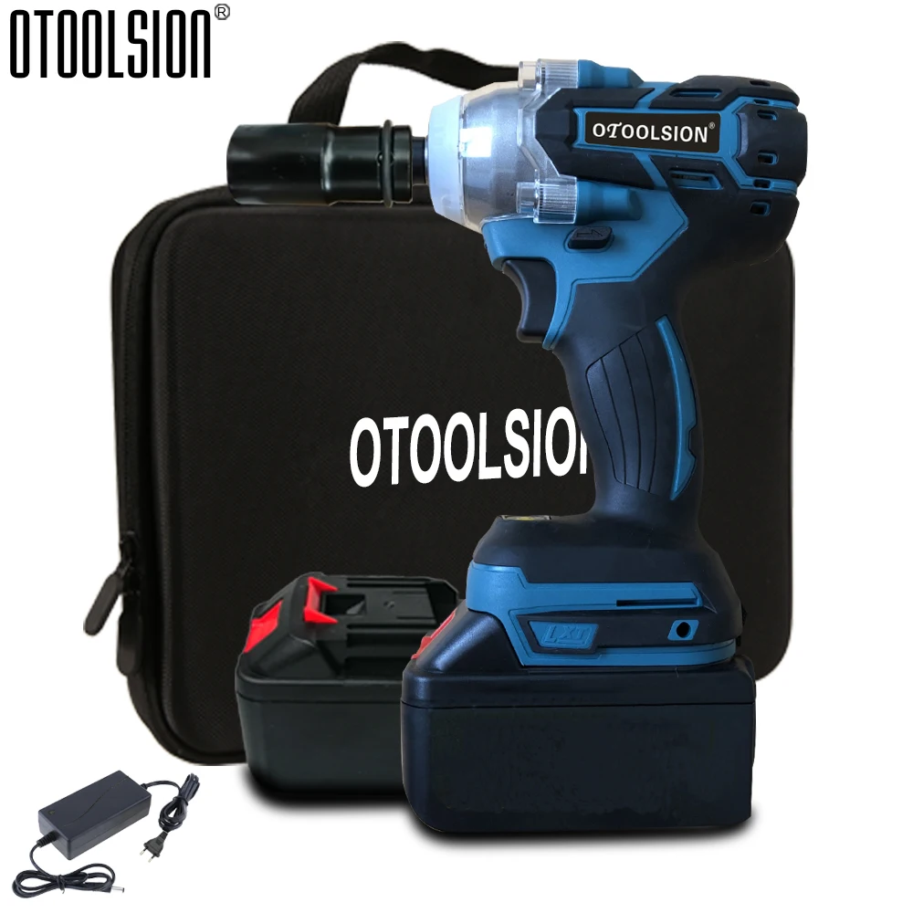 21V 320N.m Brushless Cordless Wrench Electric Impact Socket Wrench 3300rpm 3000mAh Lithium Battery Inside Power Tools (3)