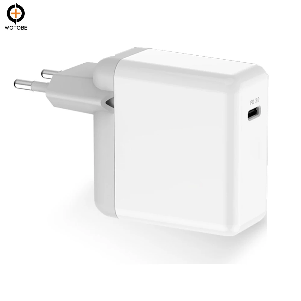 PD 45W QC3.0 зарядное устройство адаптер питания TYPE-C usb-c тканый кабель для передачи данных, для xiaomi MacBook/DELL XPS 12/13/Samsun/Pixel XL iPhone 11/X - Цвет: Charger