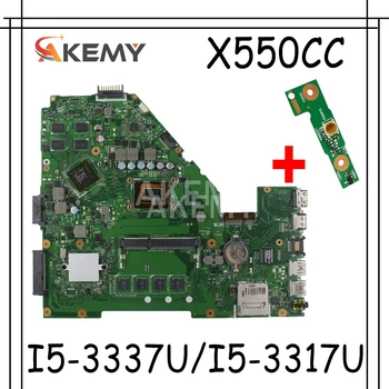 

Akemy X550CC X550VB Laptop motherboard For Asus A550C X550CL R510C Test original mainboard 4G RAM I5-3337U/I5-3317U CPU GT720M