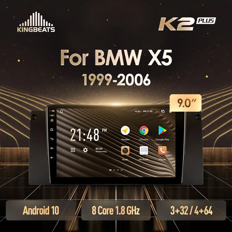 KingBeats штатное головное устройство For BMW X5 E39 E53 1999 2006 GPS Android 10 автомагнитола на