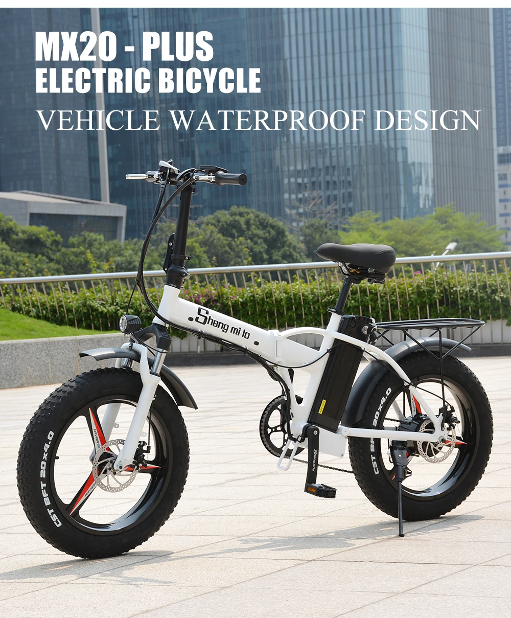 sheng milo 48v 500w Electrict bike Battery Folding 500w Motorcycle Portable 4.0 fat tire beach ebike electric bicycle snow ebike