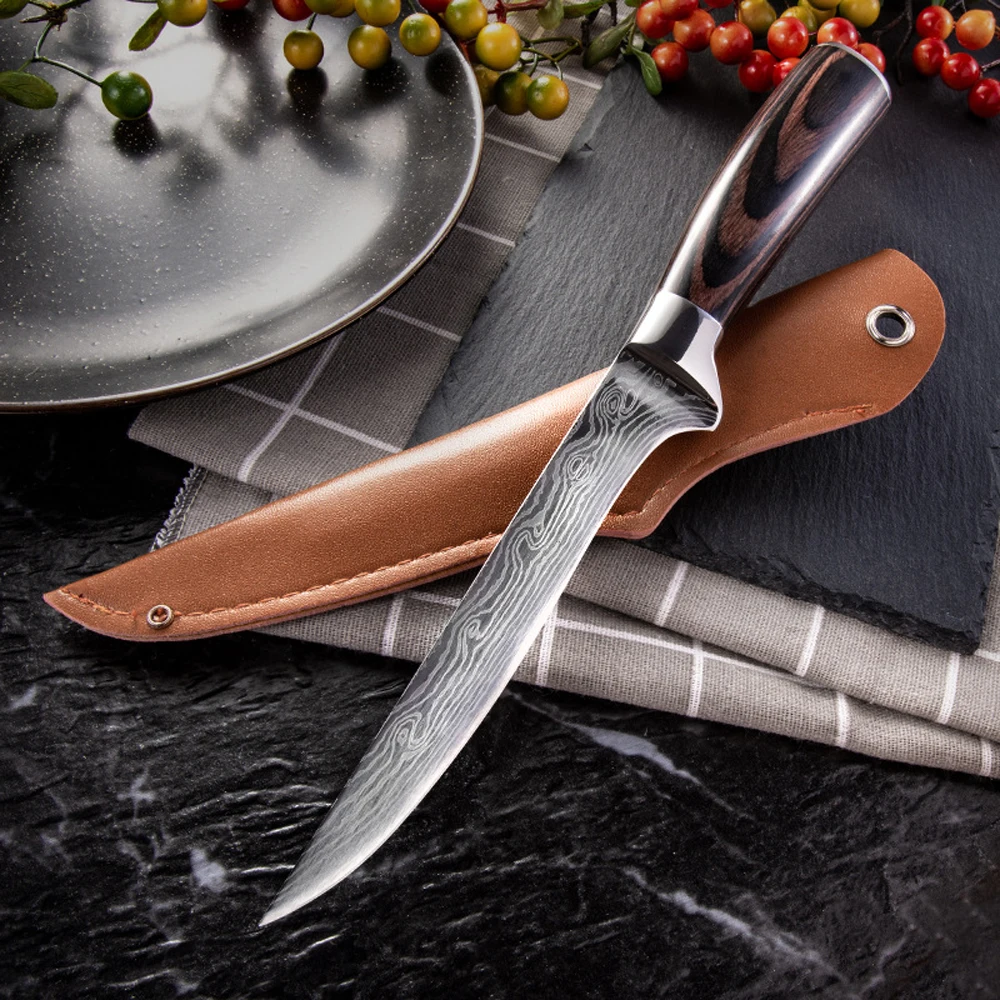 

Sliced Fish Knife Boning and Meat Cutting Special knife Slaughtering Peeling and killing Pigs Hammering Pattern Stainless