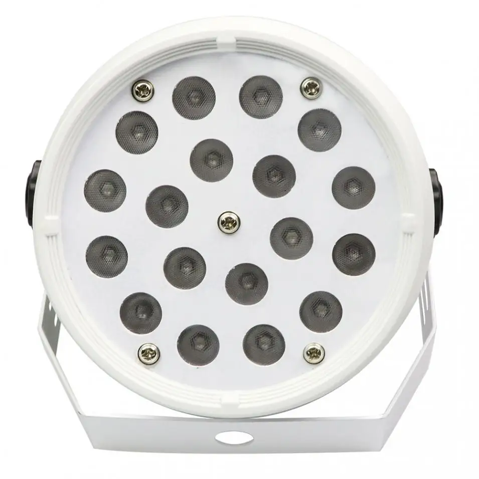 18LED красочный Par сценический светильник круглый вспышка Голосовое управление Диско/DJ/клуб/бар/КТВ/светильник для рождественской вечеринки с DMX-512