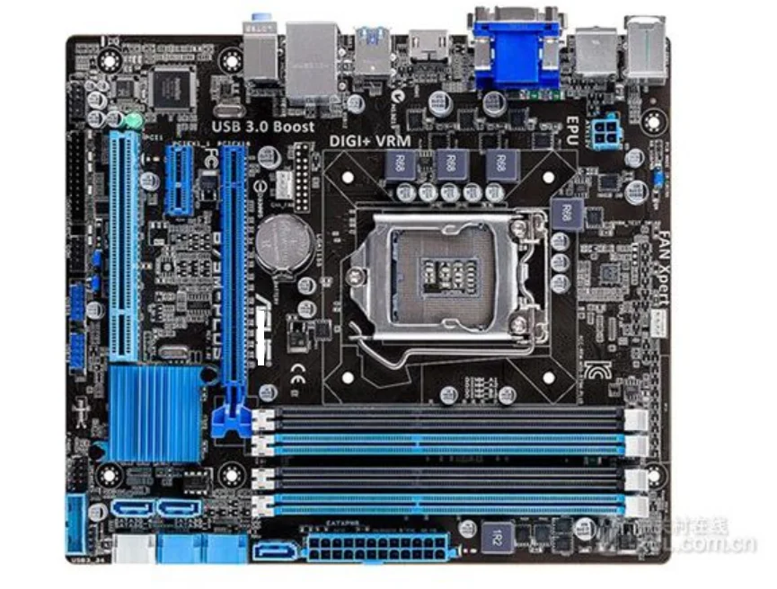 Desktop Motherboard for As us B75M-PLUS B75 Socket LGA 1155 i3 i5 i7 DDR3 16G uATX UEFI BIOS Original Used Mainboard On Sale | Компьютеры
