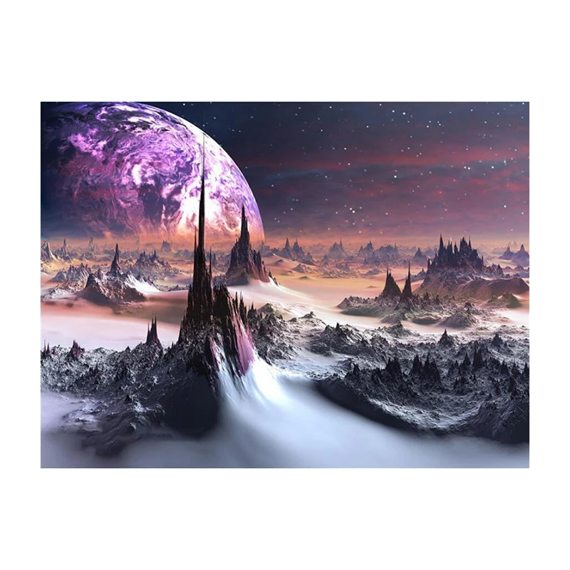 5D DIY Full Square Diamond Painting Cross Stitch Outer space 3D Diamond Embroidery Rhinestone Mosaic Home Decoration