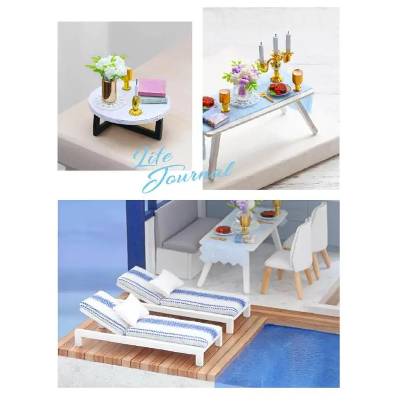 DIY Кукольный дом мебель Diy Миниатюрный 3D Деревянный Miniaturas кукольный домик мебель набор игрушек для детей на день рождения рождественские подарки