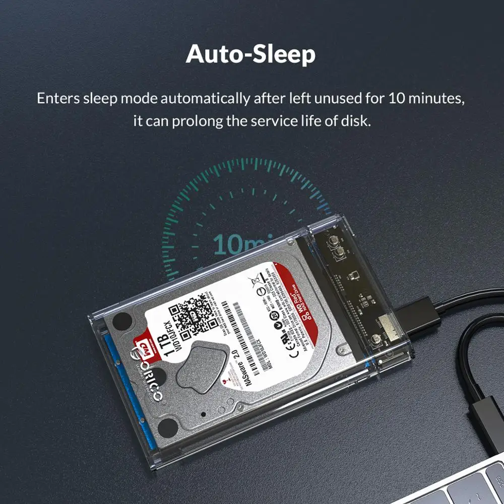 ORICO корпус для жесткого диска SATA к USB3.0 чехол инструмент бесплатно 7/9.5 мм 2 5 дюймов