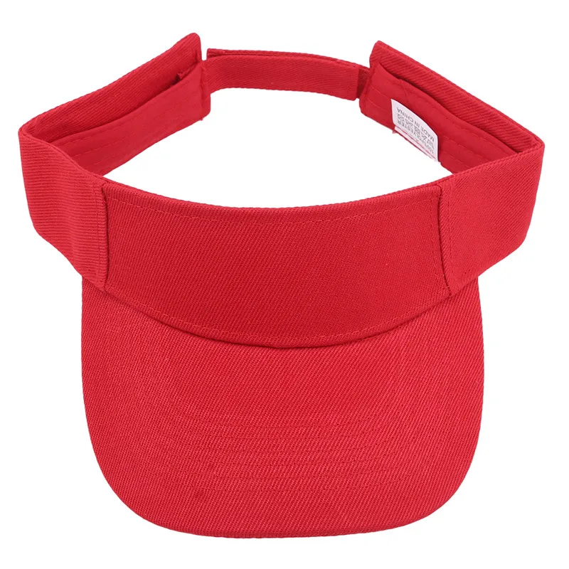 red Sun Hats Light Weight Plain Men Women Summer Casual Style Sun Visor Cap Hat For Golf Hiking Tennis Accessories - Цвет: red