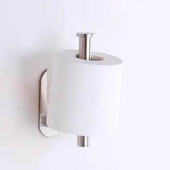

Punch-free kitchen bathroom storage rack kitchen roll paper accessories wall-mounted toilet paper holder stainless steel bathroo