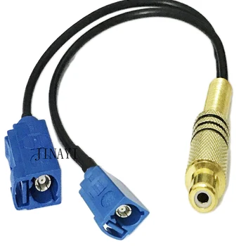 

10pcs RCA Female to 2 Fakra C Female RG174 Pigtail Y Splitter Combiner Extension Cable 15/20/30/50cm 1m