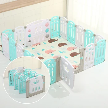 

Baby Playpen for Toddler Foldable Kids Safety Activity Center Playard Indoor Infants Fence Kids Play Pens with Crawling Mat