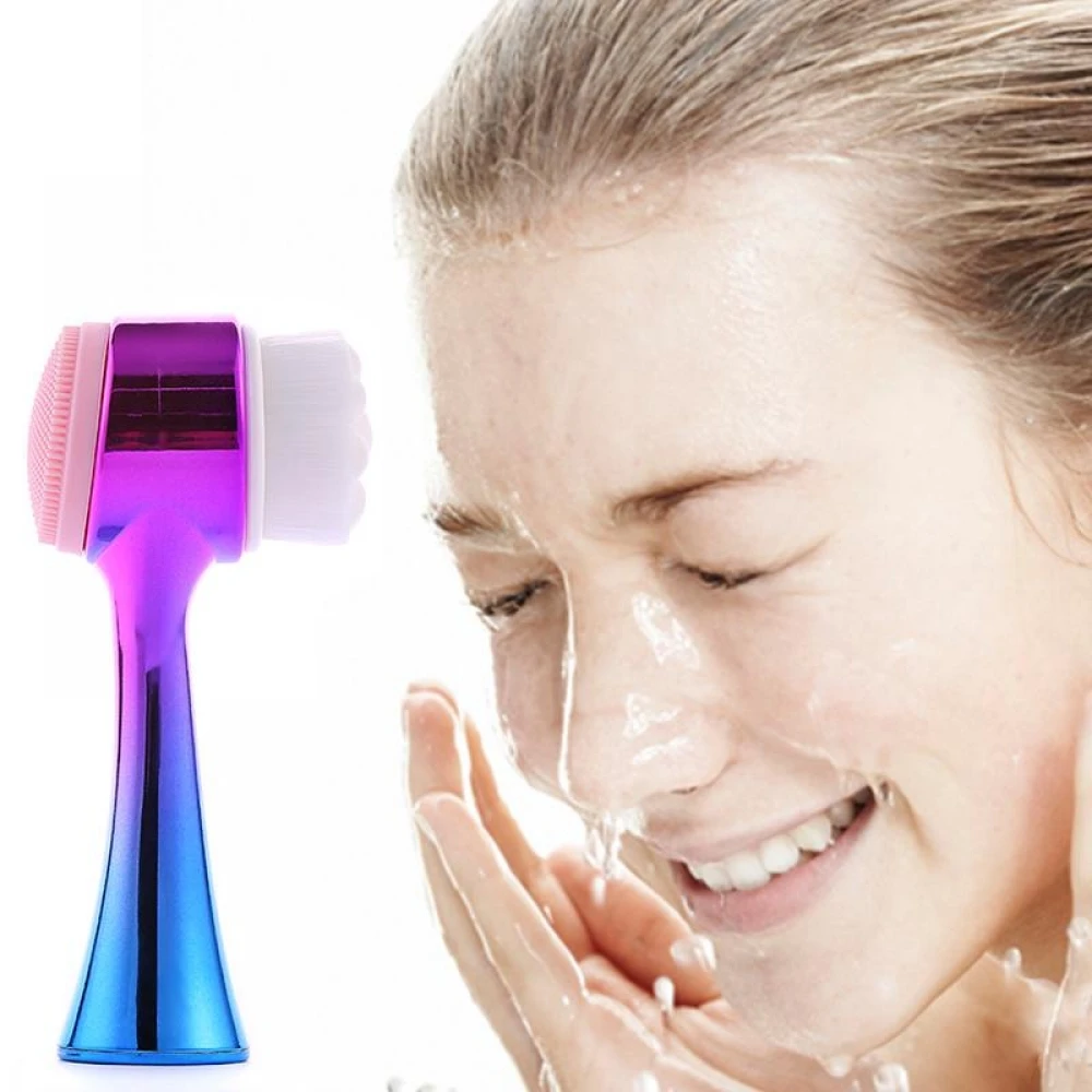Мягкие силиконовые щетки для мытья лица очиститель для лица со щеткой водонепроницаемый дизайн здоровье красота ваше лицо женские очищающие средства двойного использования