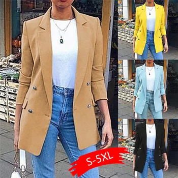 

Womens Ladies Long Sleeve Tops Solid Turn Down Collar Coat Outerwear Women Wool Blends Autumn Winter Coat