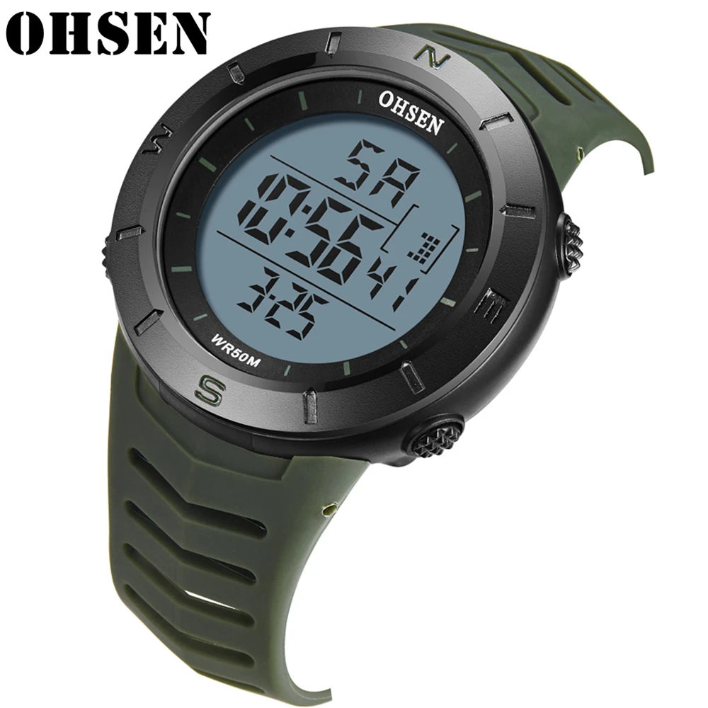 Наручные часы OHSEN Reloj Hombre цифровые мужские спортивные для мужчин светодиодные