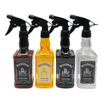 

450ml Hairdressing Spray Bottle Salon Barber Hair Tools Water Sprayer Retro Whiskey Oil Head Watering Can