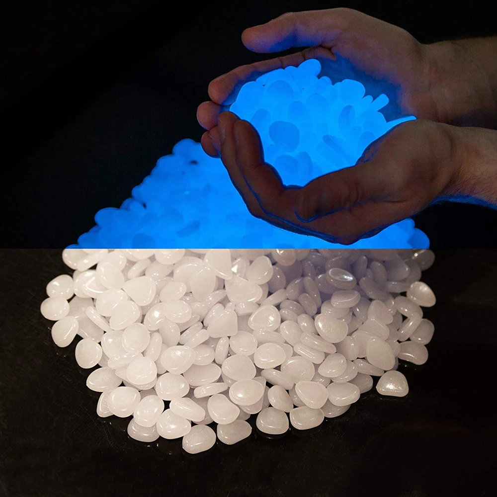 100pcs Glow In The Dark Pebbles Glow Stones Rocks Luminous Pebble For