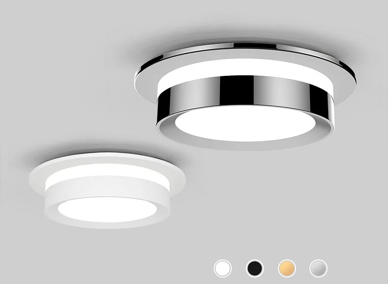Chrome Round Recessed LED Ceiling Light 3