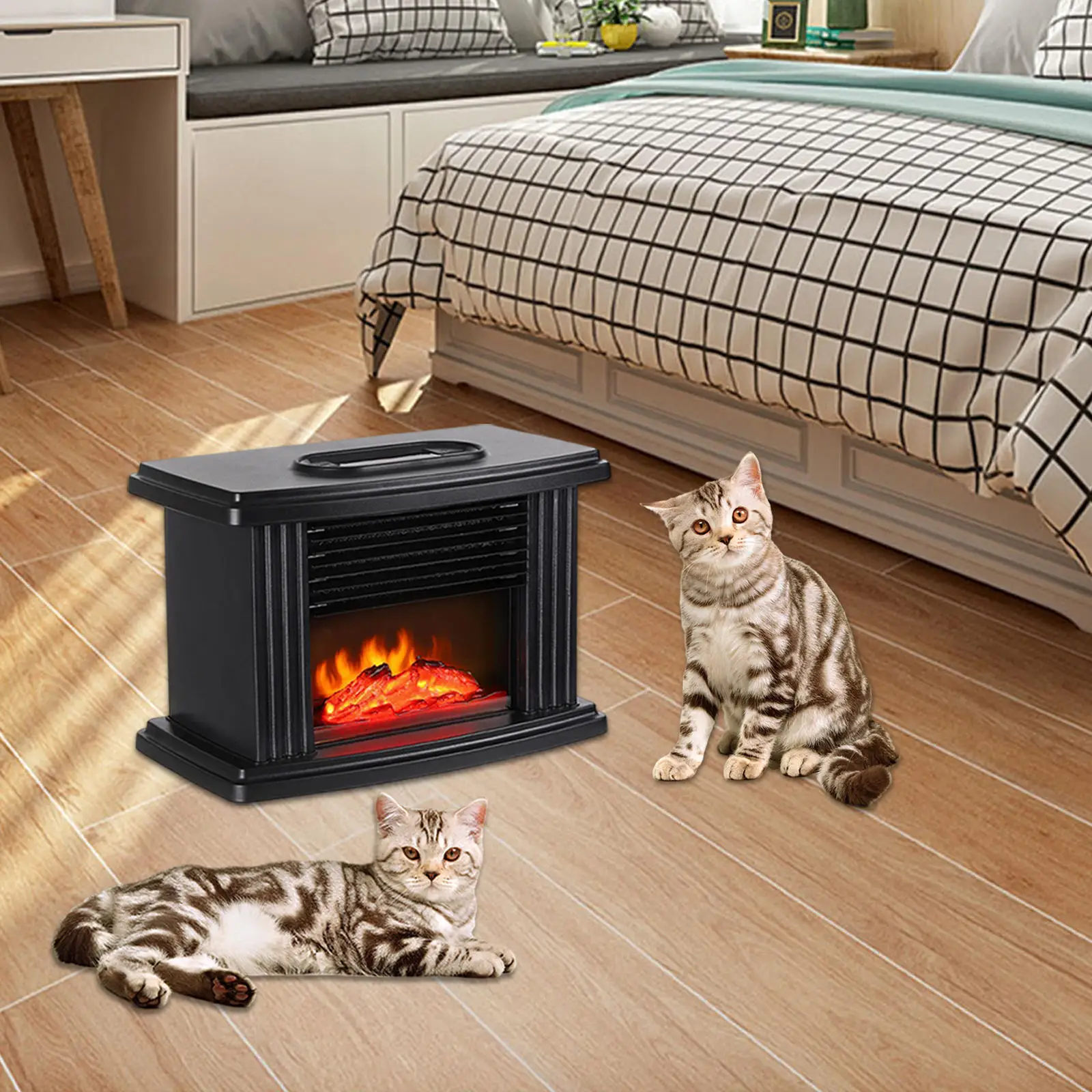 Portable Electric Fireplace Stove Heater Portable Tabletop Indoor Space  Heater 1000W Household Winter Heating Machine - AliExpress