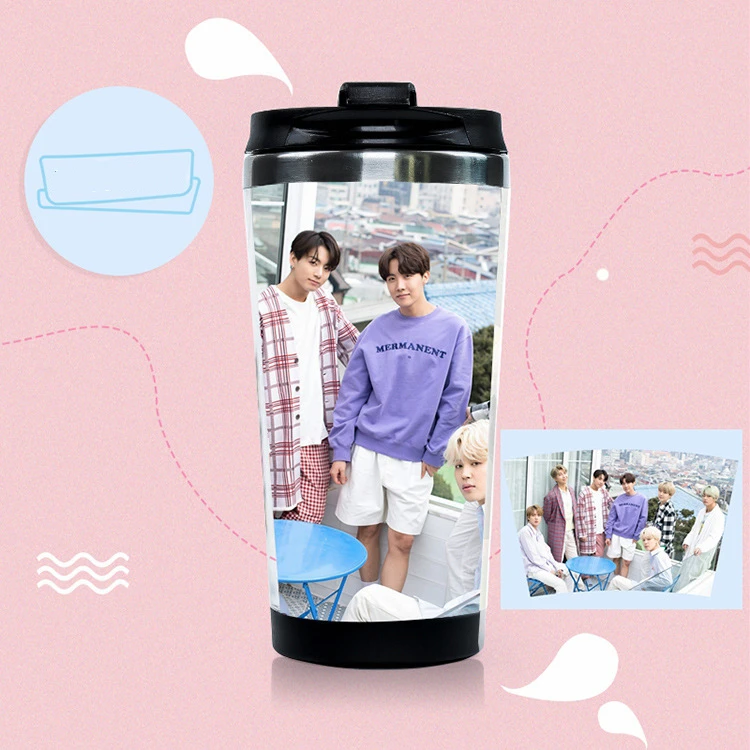 Kpop чашка Bangtan мальчики &ltбелый день Святого Валентина изобразительная кривая&gt