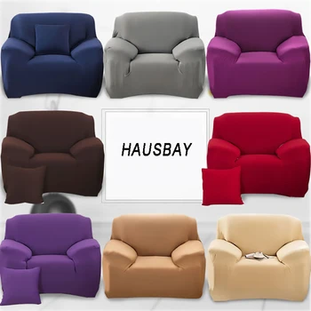 

Solid Color Elastic Sofa Cover Spandex Modern Polyester Corner Sofa Couch Slipcover Chair CoversLiving Room 1/2/3/4 Seater SC016