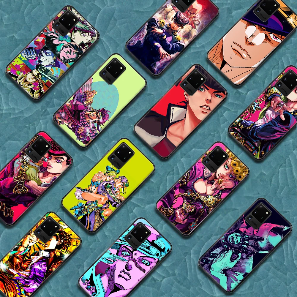 Jojo Bizarre Adventure Anime Phone Case Cover Hull For Samsung Galaxy S 6 7 8 9 10 e 20 Edge Note Plus black Cell Trend | Мобильные
