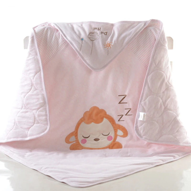 Baby Boys Girls Blanket Wrap Double Layer Fleece Baby Swaddle Sleeping Bag For Newborns Baby Bedding Blanket 90*90cm