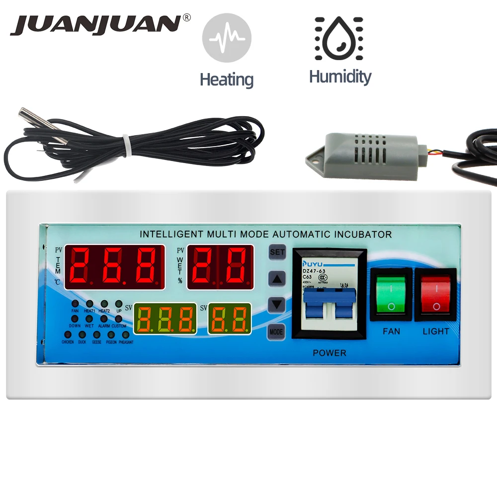 Full Automatic Egg Incubator Controller XM-18E Egg Hatcher Multifunction Controller Temperature Humidity Controller