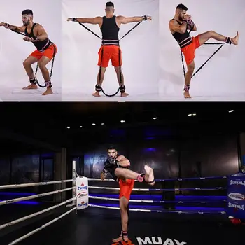 

Fitness Resistance Bands Set for Arms Legs Strength and Agility Workout Equipment Boxing Strap Basketball Jump Force Training