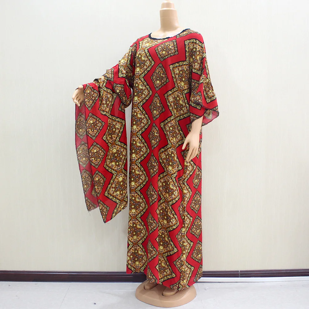 African Dashiki Dress Print Pattern Hijab Cotton Ethnic Scarf Muslim Abaya Bazin Robe Gowns Broder Riche Sexy Lady Evening Party |