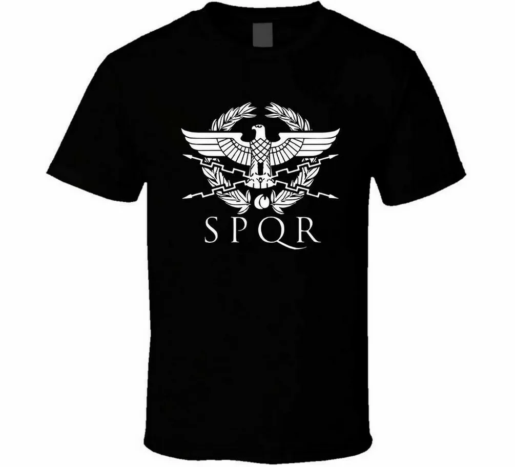 Spqr Spor Rom Gladiatoren Футболка с принтом Легион черно-белая футболка мужская M-3XL круглым