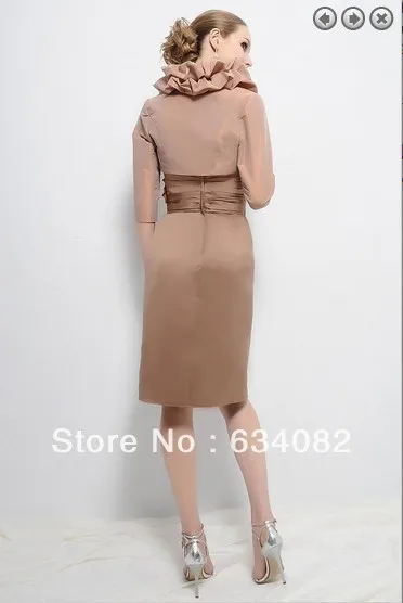 Дизайн вечернее платье элегантное платье размера плюс vestidos официальное короткое платье для матери невесты с жакетом