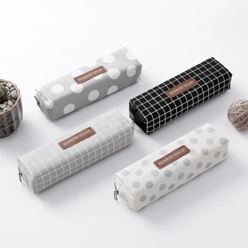 

High Capacity Pen Bags Cute Kawaii Canvas Pencil Case Cute Letter Pencil Bags For Girls Gift School Supplies Korean Stationery