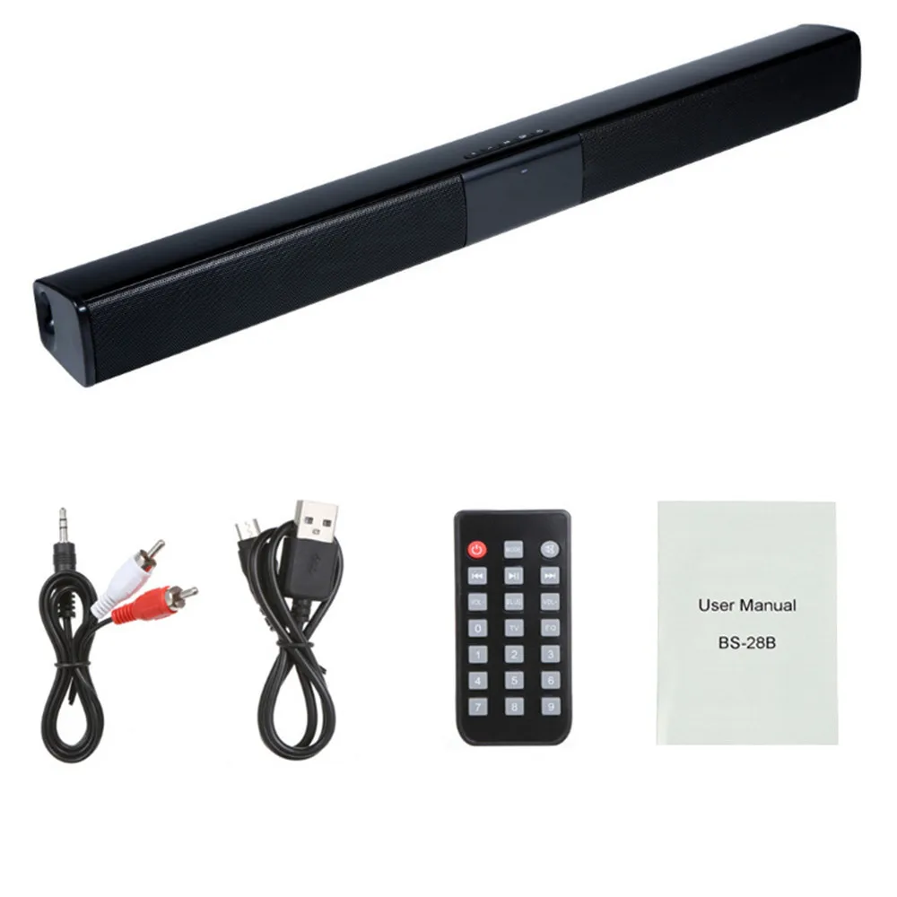 

20W TV Sound Bar Wired and Wireless Bluetooth Home Surround Sound Bar Stereo TV Speakers for PC Theater TV Speakers