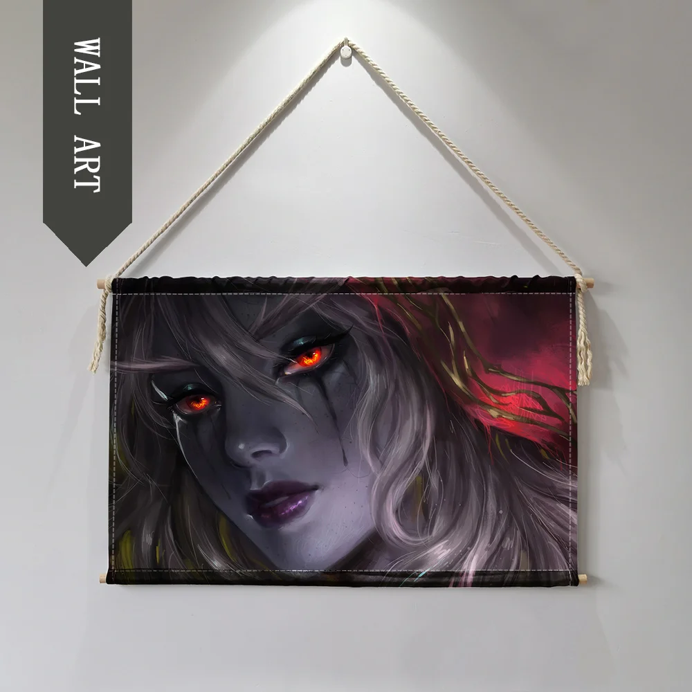 World of Warcrafts Sylvanas Jain Подвесной Настенный художественный плакат Настенные картины для гостиной ткань свиток живопись cuadro decorativo - Цвет: 19