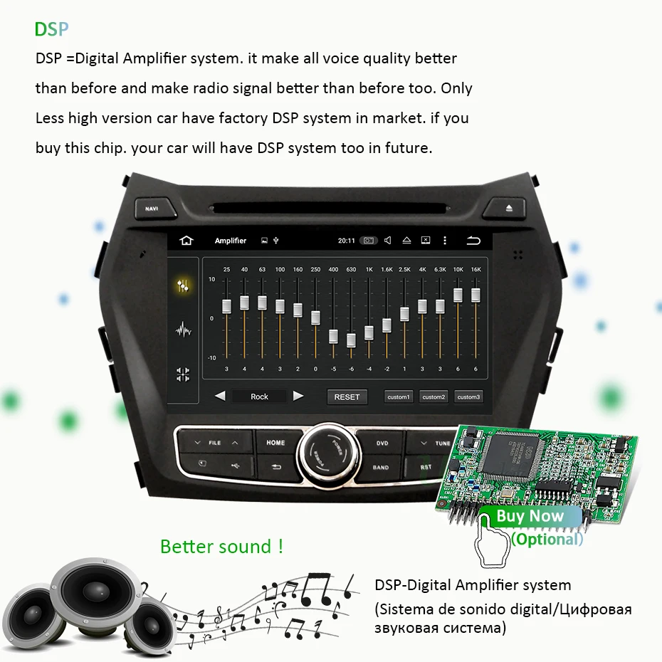 Perfect 4G+64G 8 CORE 2 Din android 9.0 car dvd player GPS for Hyundai IX45 Santa fe 2013 2014 car radio Multiemdia obd2 dvr DAB IPS DSP 2