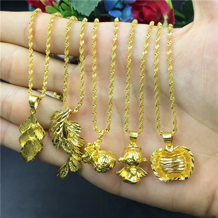 

Trill hot style does not rub off a gold-plated long undertakes to ms OuBi the nansha gold necklace jewelry wholesale