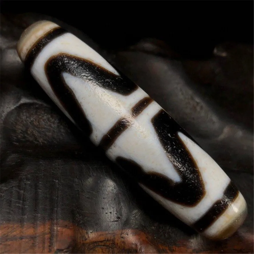 

Natural single and double tiger teeth GZi Beads old material high brightness patina orange peel pattern jewelry handmade w2010