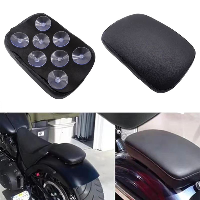 

Motorcycle Pillion Rear Passenger Cushion Seat Pad 8 Suction Cups For Harley Dyna Sportster Softail Touring XL 883 1200